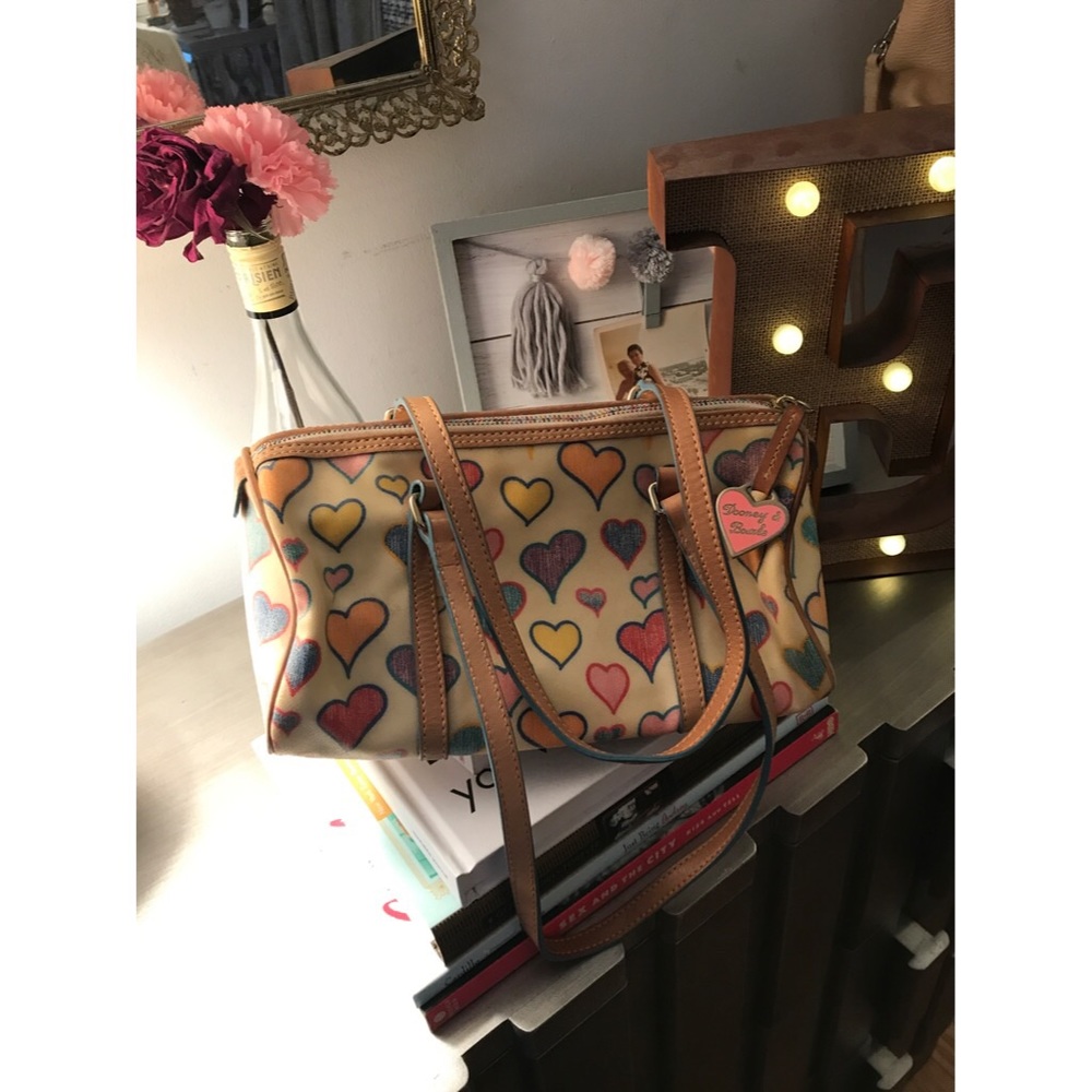 Dooney & Burke heart barrel bag